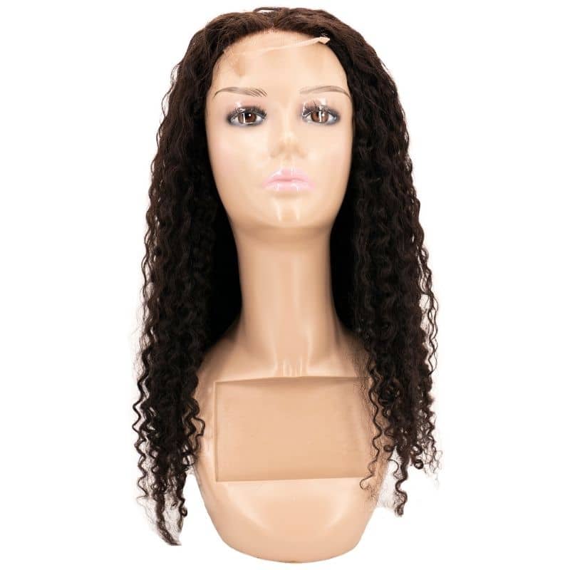 Kinky Curly Transparent Closure Wig